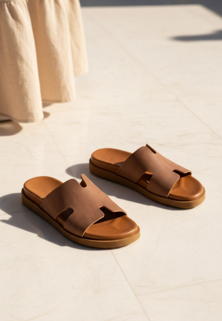 Polte Taba Süet Terlik – Ortopedik, 2 cm