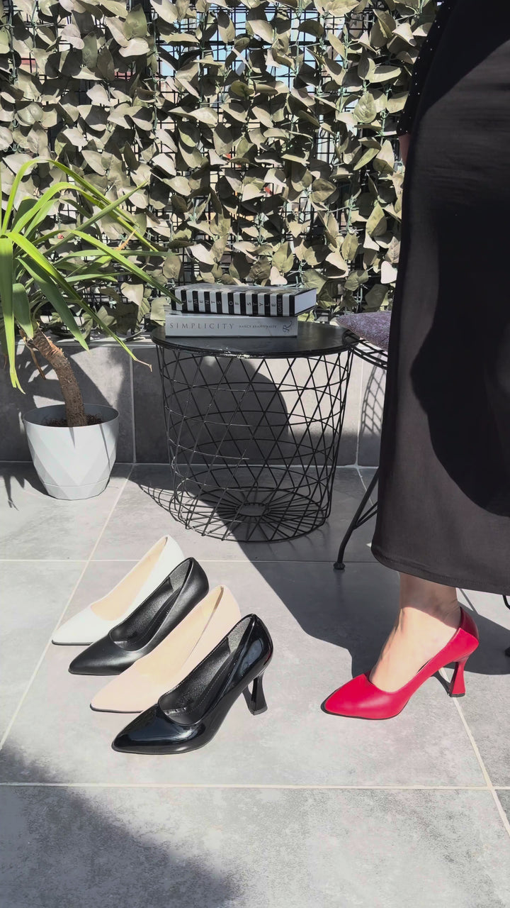 Ulba Bej Cilt Stiletto Ayakkabı