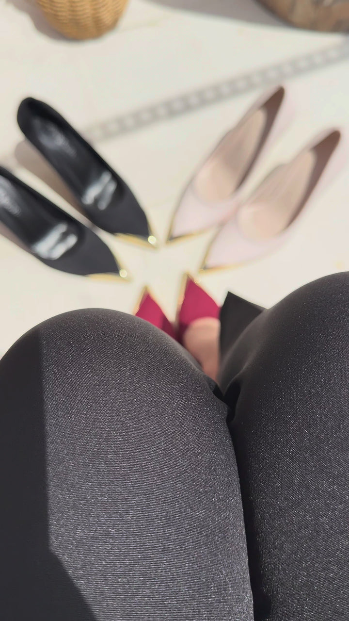 Norji Bej Saten Stiletto Ayakkabı