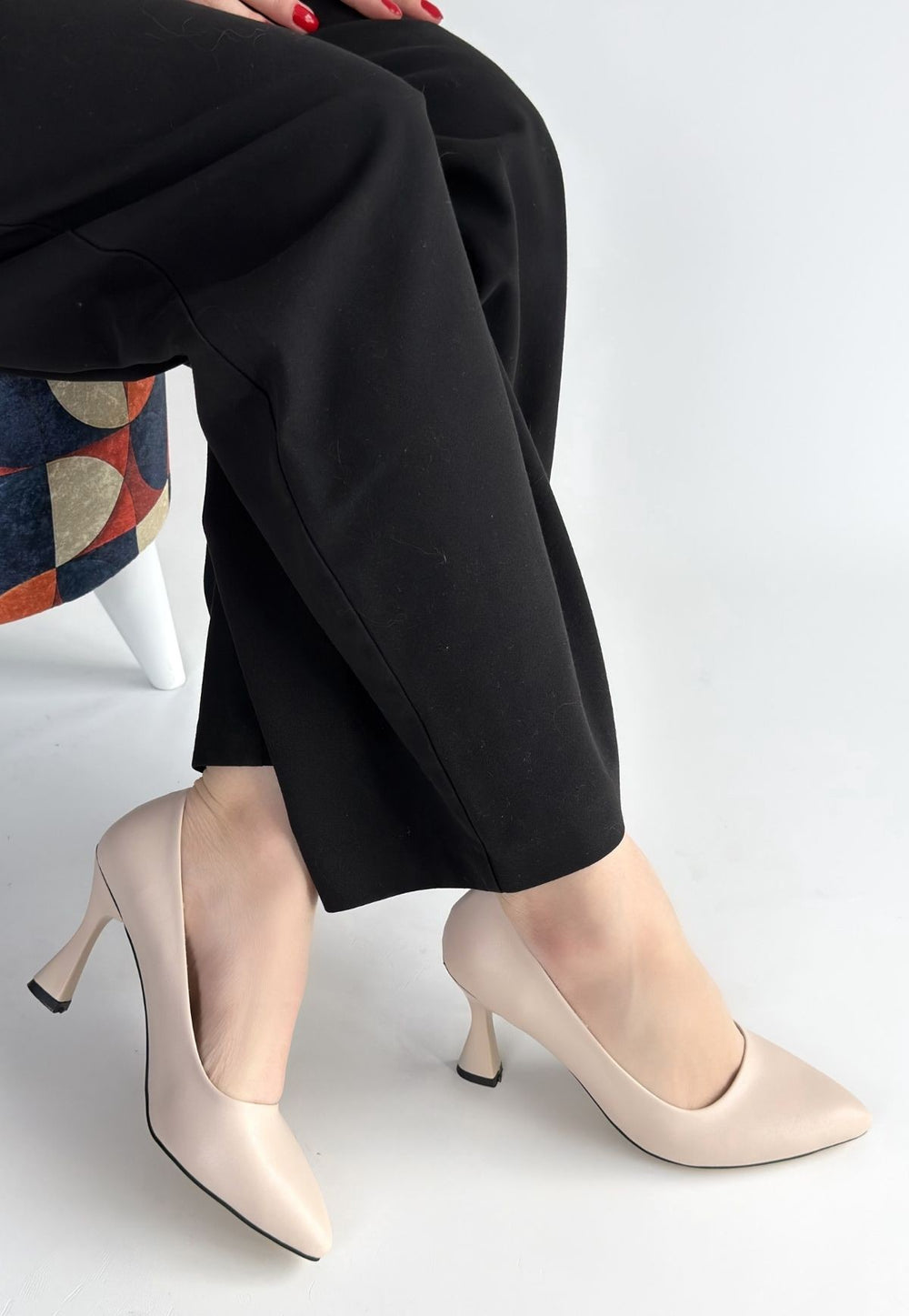 Ulba Bej Cilt Stiletto Ayakkabı